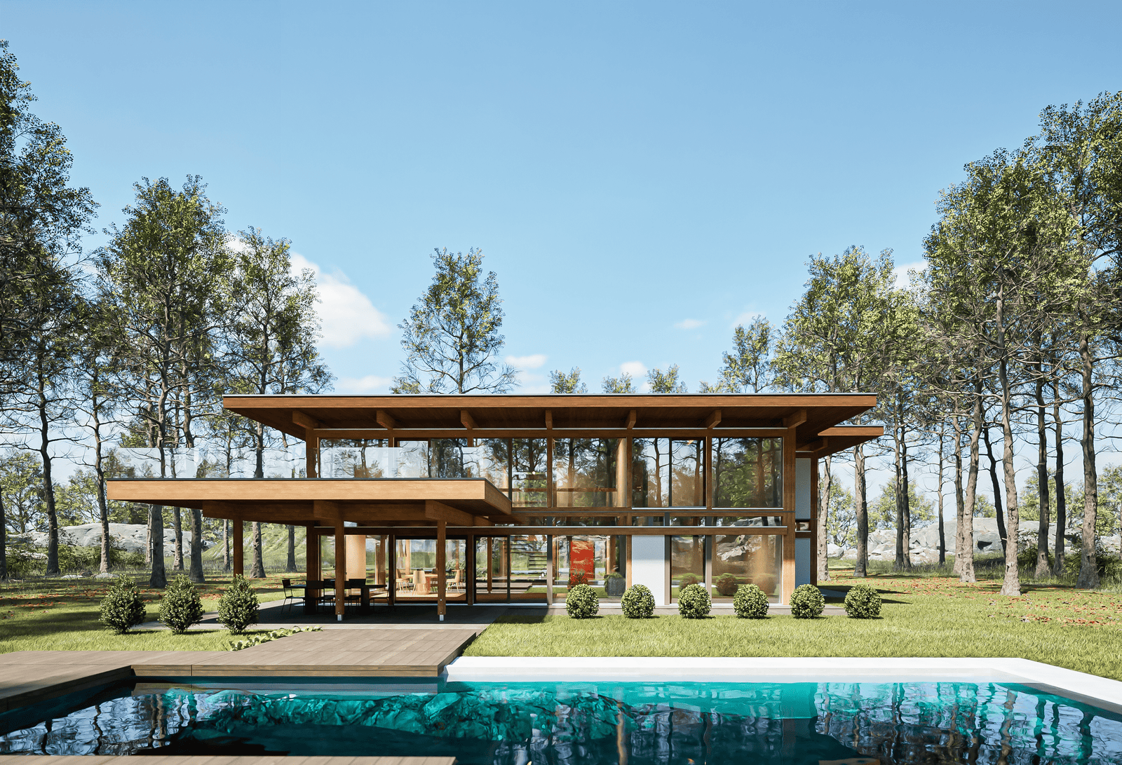 Flexible architecture with timber frame construction